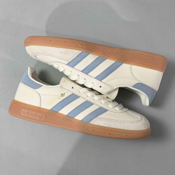 Adidas Originals Handball Spzl Women's Cricket Shoes White/Blue - Picture 4 of 5